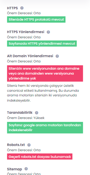 SEO Analizi