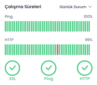 Çalışma Süreleri, Uptime Monitoring